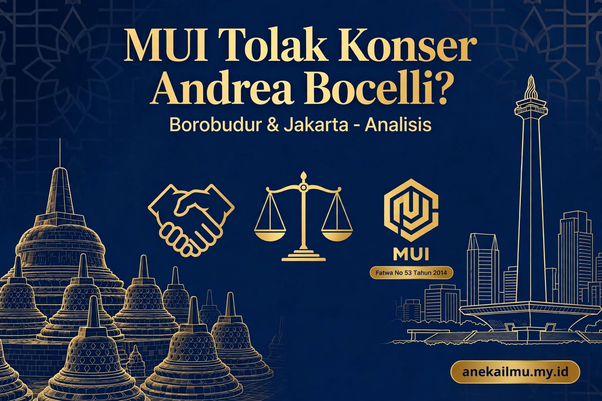 Alasan MUI Menolak Konser Andrea Bocelli di Borobudur dan Jakarta: Analisis Hukum dan Perspektif Islam