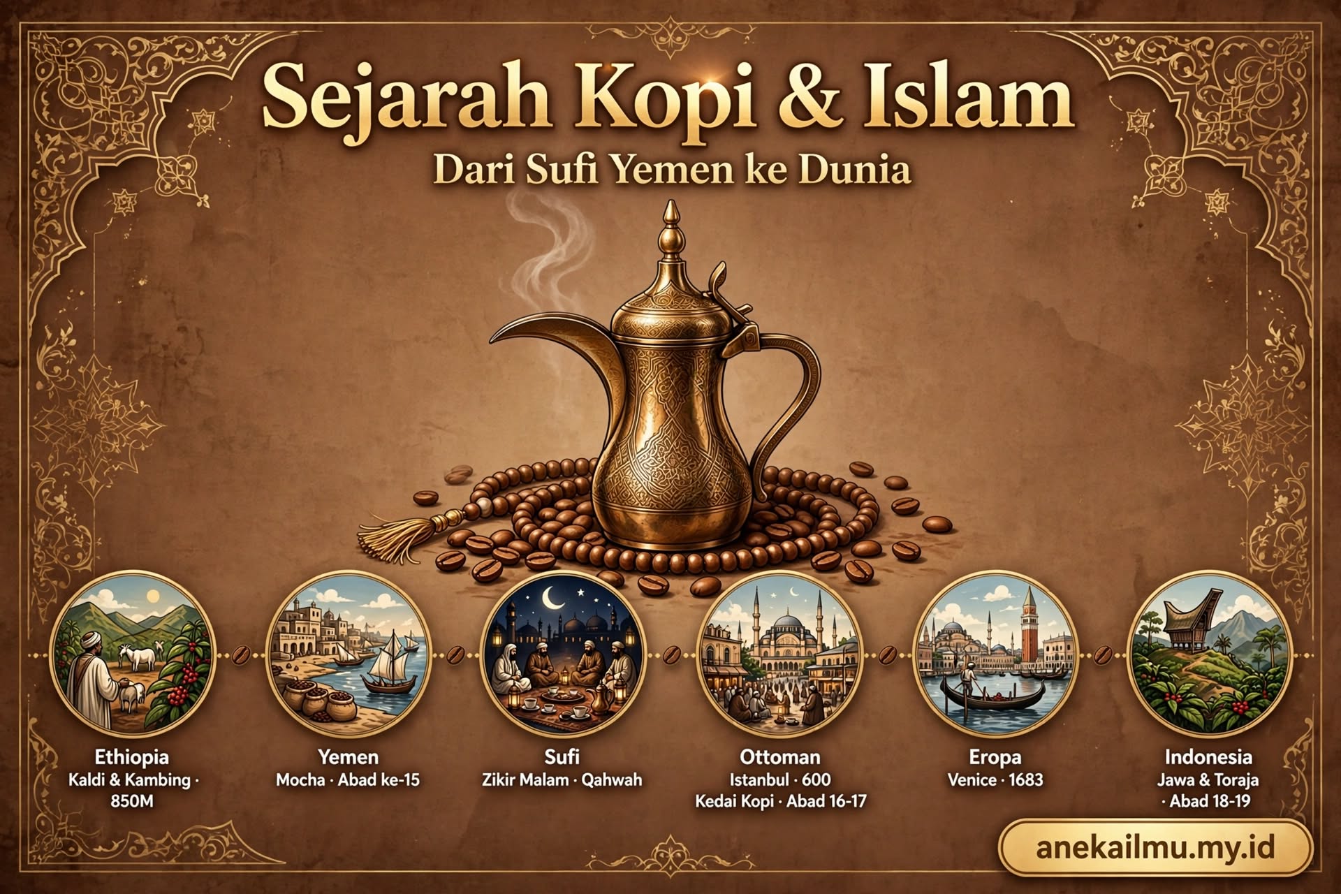 Sejarah Kopi dalam Peradaban Islam: Berawal dari Tradisi Kaum Sufi hingga Merajalela ke Seluruh Dunia