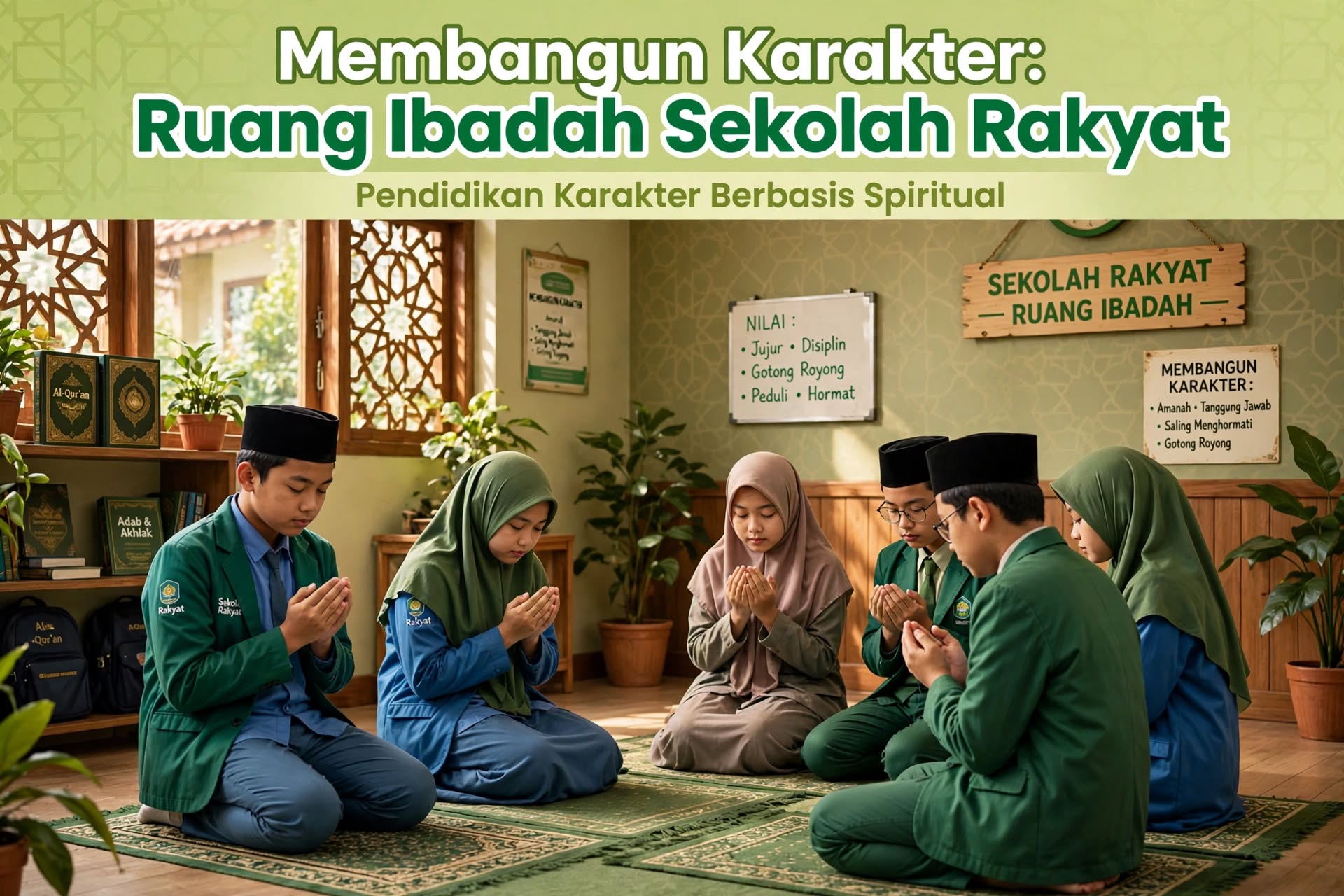 Membangun Karakter Anak Bangsa Lewat Ruang Ibadah Sekolah Rakyat
