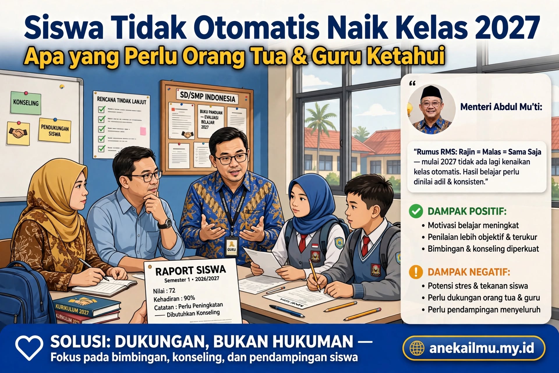 Wacana Siswa Tidak Otomatis Naik Kelas 2027: Apa yang Perlu Orang Tua dan Guru Ketahui?